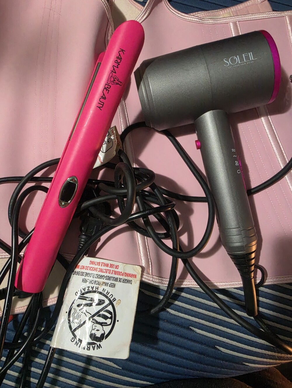 Bag , Hair Dryer And Straightner